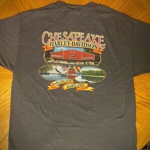 Men’s XL Harley Davidson Short Sleeve Logo T-Shirt Maryland Chesapeake Bikercore